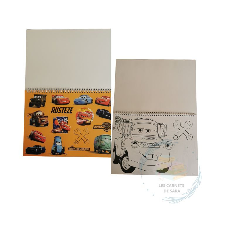 Cars - Grand cahier de coloriage et de dessin avec stickers