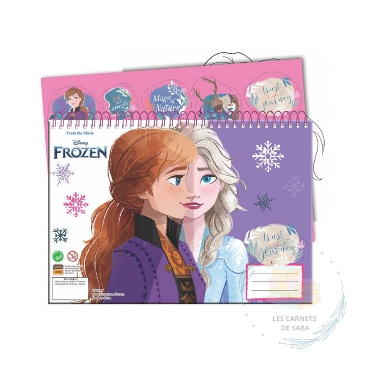 Reine des neiges - Grand cahier de dessin et de coloriage avec stickers