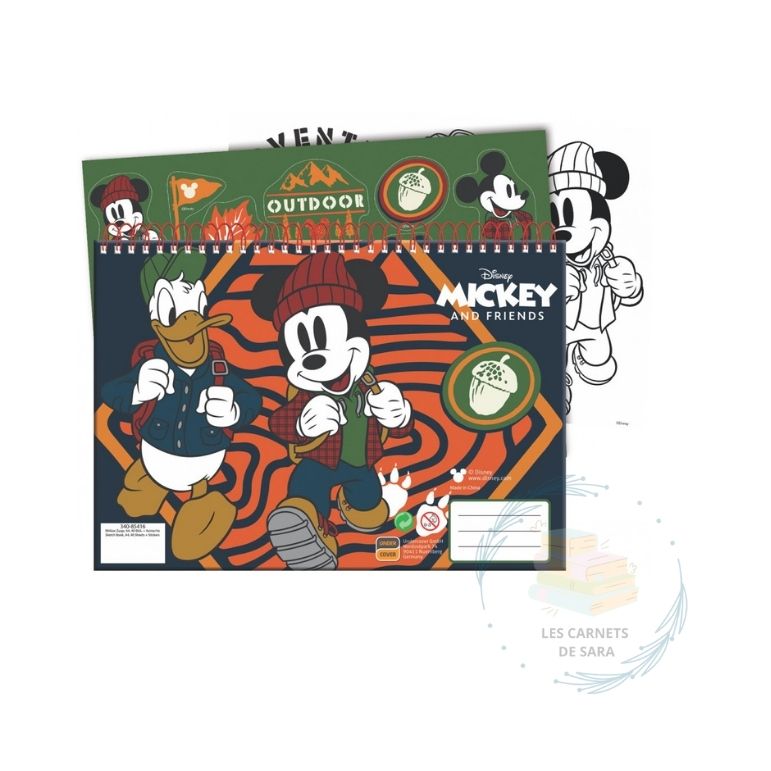 Mickey - Grand cahier de coloriage et de dessin avec stickers