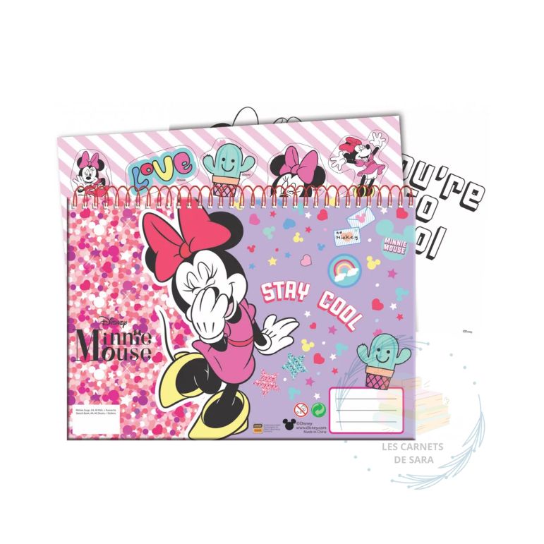 Minnie - Grand cahier de coloriage et de dessin avec stickers