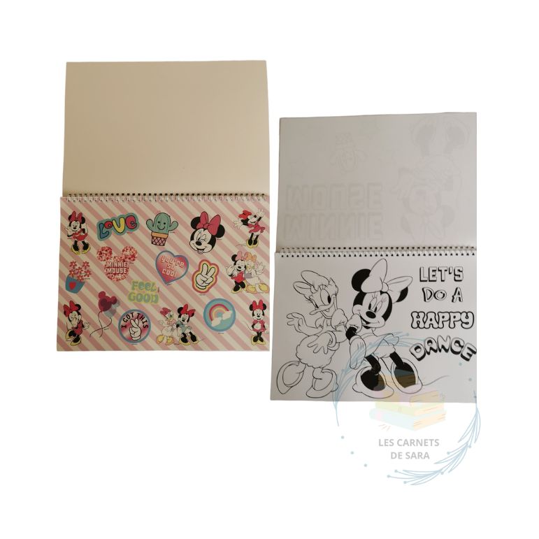 Minnie - Grand cahier de coloriage et de dessin avec stickers