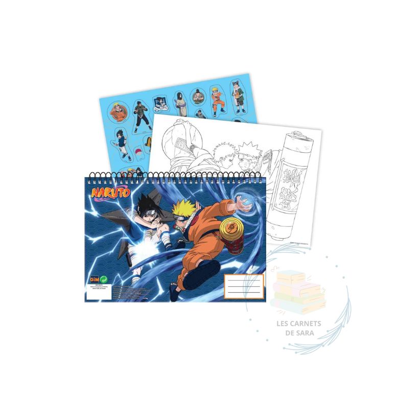 Naruto - Grand cahier de coloriage et de dessin avec stickers