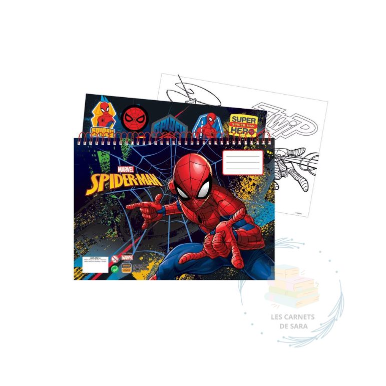Spider Man - Grand cahier de coloriage et de dessin avec stickers
