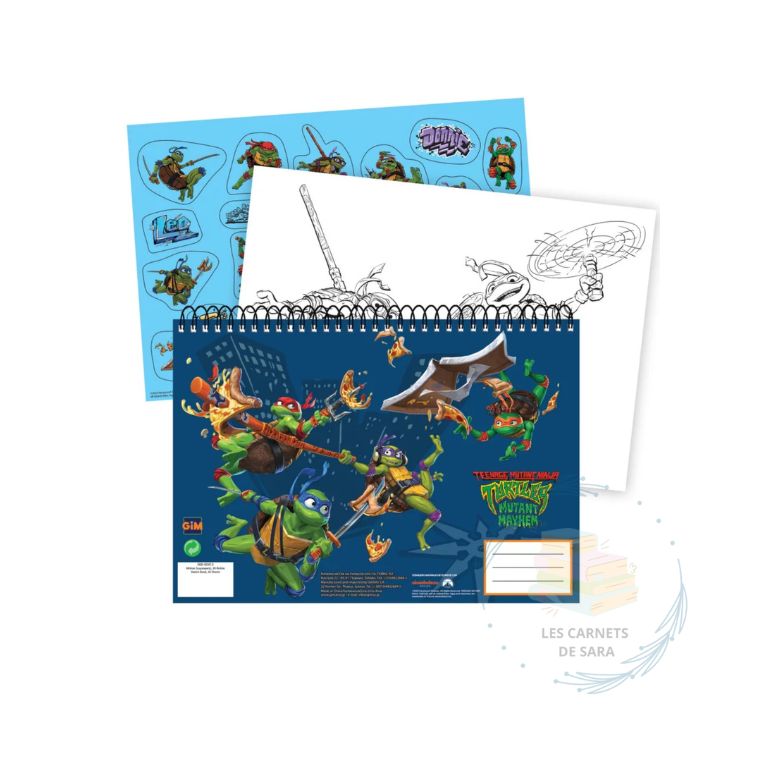 Tortues Ninja - Grand cahier de coloriage et de dessin avec stickers