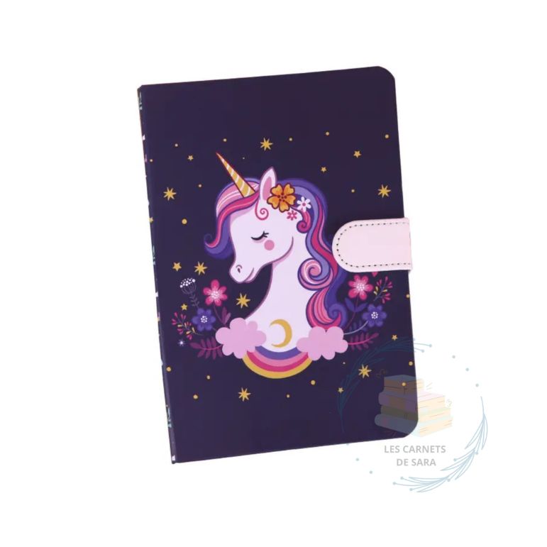 Licorne - Ensemble de 4 Journaux avec fermeture magnétique