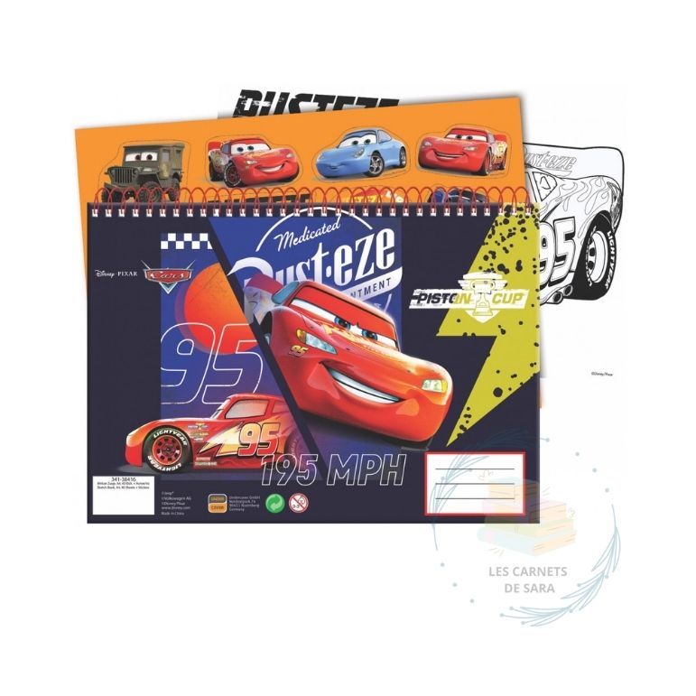 Cars - Grand cahier de coloriage et de dessin avec stickers